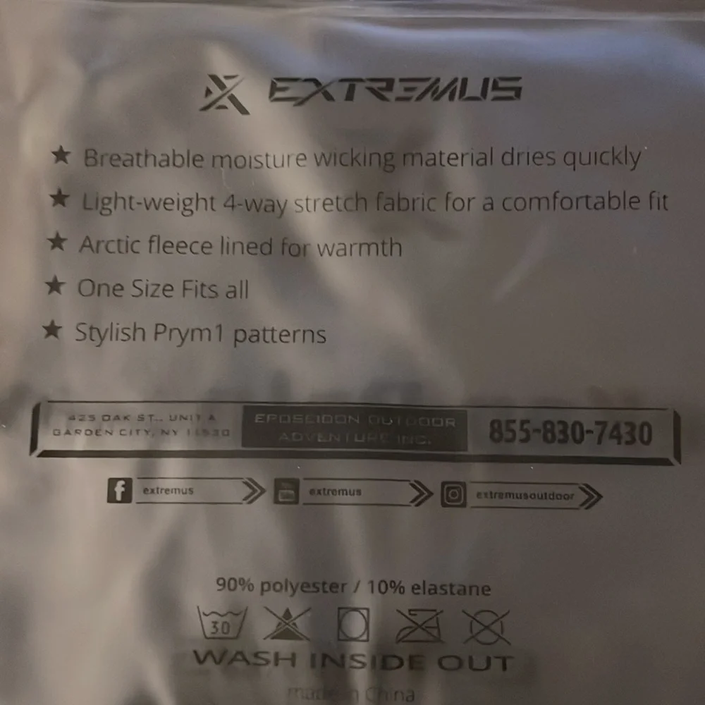 NWOT-Extremus Black IceKap Balaclava Hood for Cold Weather- *in package*